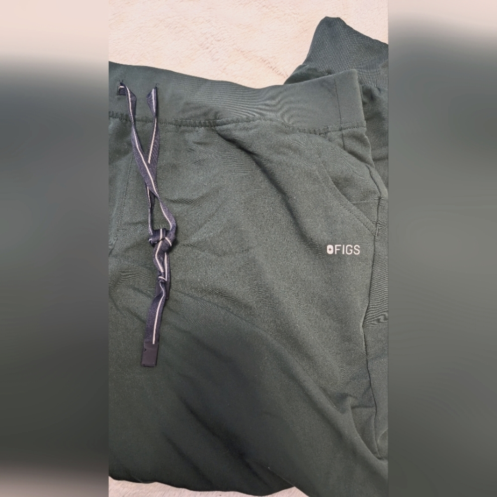Figs Racing Green Jogger Scrub Pants Sz XL